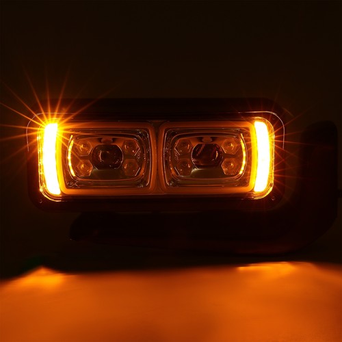 Solid Spare Full LED Dual Projector Headlights Assembly For Peterbilt 379 357 359 389 Truck