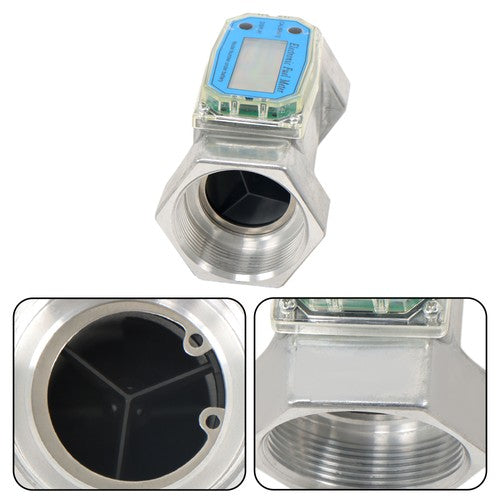 Solid Spare 2-Pack 2" Digital Turbine Flow Meter for Diesel Kerosene Gasoline 15.8-132 GPM