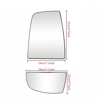 Mirror Glass Upper/Lower Driver Side Left LH for Ford Transit Van 150 250 350 HD