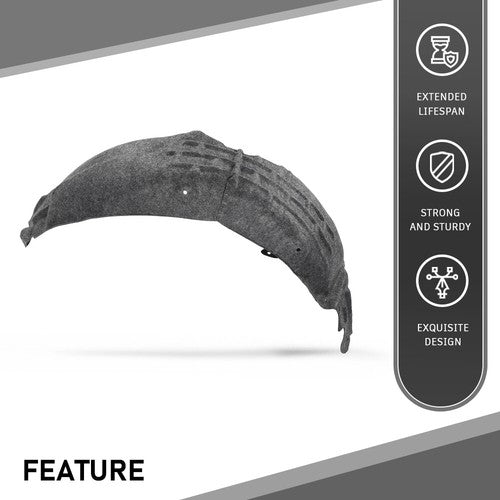 Solid Spare Rear Fender Liner Splash Shield Left Fit For 12-18 Ford Focus CP9Z-58278B51-A
