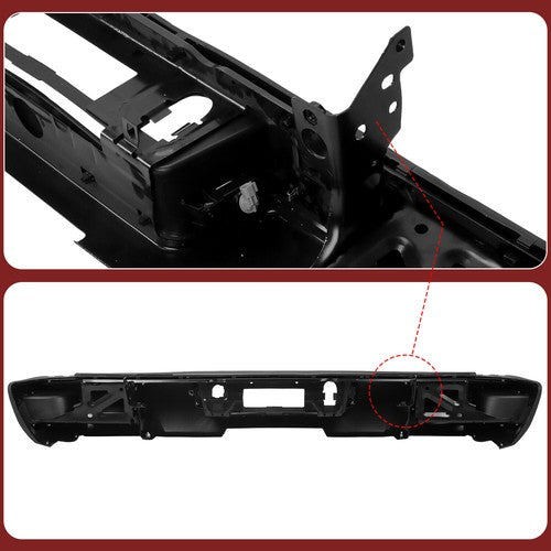 For 2014-2018 Chevy Silverado Sierra 1500 Black Rear Step Bumper w/o Sensor