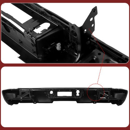 For 2014-2018 Chevy Silverado Sierra 1500 Black Rear Step Bumper w/o Sensor