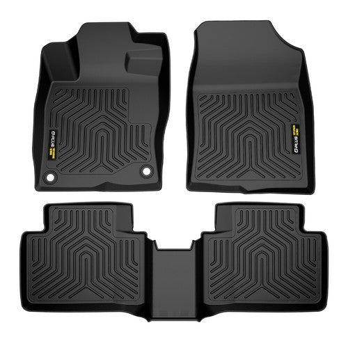 Solid Spare All Weather TPE Floor Mats Liners For Honda Civic 16-21 Sedan Hatchback Coupe