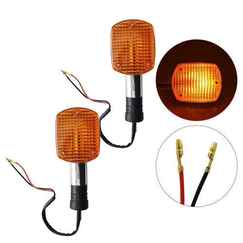 Solid Spare NEW Rear Pair Turn Signal Indicators For Honda V45 VF750C VF700C With Stem