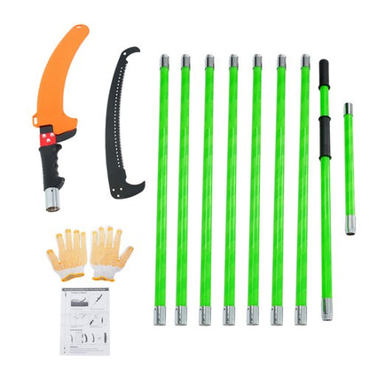 Solid Spare 30 Feet Manual Branches Pruning Saw Trimmer For Garden Tools Tree Pole Pruner