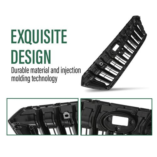 Solid Spare Fit For 2021-2023 Subaru Crosstrek Front Bumper Upper Grille Black J1010FL320