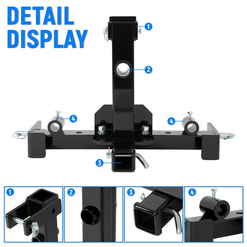 Solid Spare For Category 1 Tractor 3 Point Hitch Attachment Trailer Hitch Drawbar Adapter