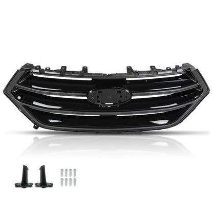 Solid Spare Front Bumper Upper Grille W/ Camera Hole Fit For 2015 2016 2017 2018 Ford Edge