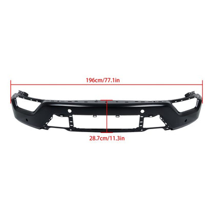 Solid Spare For Ford F150 2021 2022 2023 Front Chrome Steel Bumper and Plastic Grille Trim
