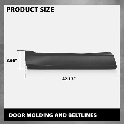 Solid Spare Fit For 2015-2023 Ford Edge Front Left Door Molding And Beltlines FT4Z5820879AA