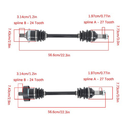 Solid Spare For Arctic Cat 400 2006-2014 Front Left and Right CV Axles Drive Shaft