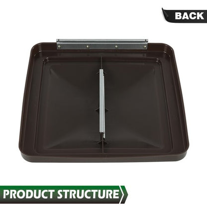 Solid Spare 14" x 14" Replacement Roof Vent Cover Camper RV Trailer Ventline 3PC