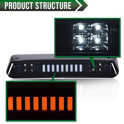 Solid Spare Fit For 04-08 Ford F-150 LED 3rd Third Brake Stop Light Cargo Lamp Black