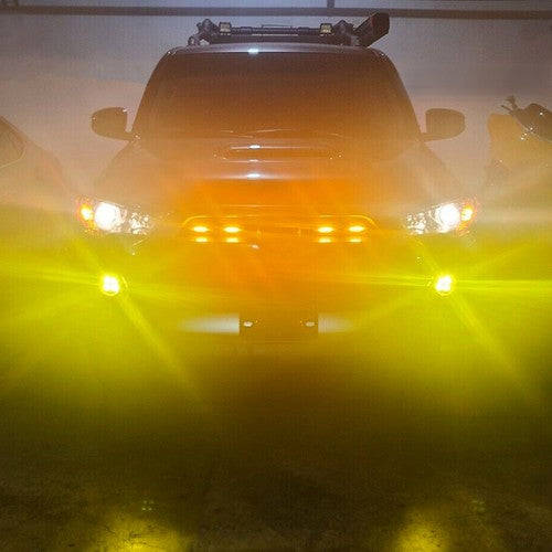 Solid Spare Pair LED Fog Lights Amber w/Brackets For Toyota Tacoma 4Runner Tundra 2010-2023