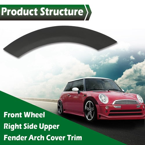 Solid Spare Fit For 02-08 Mini Cooper Front Upper Wheel Right Side Fender Arch Cover Trim
