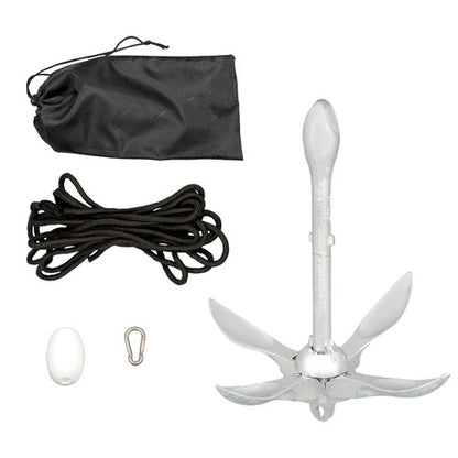 Solid Spare For PWC Canoe Jet Ski 1 × New Marine Kayak Folding Anchor Kit 7.05Lb White