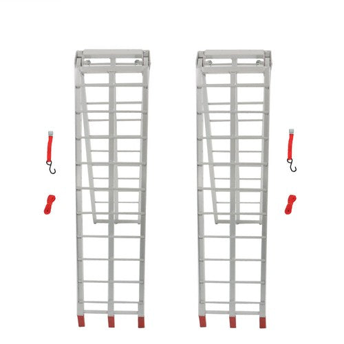 Solid Spare 2pcs UTV ATV 7.5' Aluminum Folding Loading Ramps For Truck Motorcycle Lawn Mower