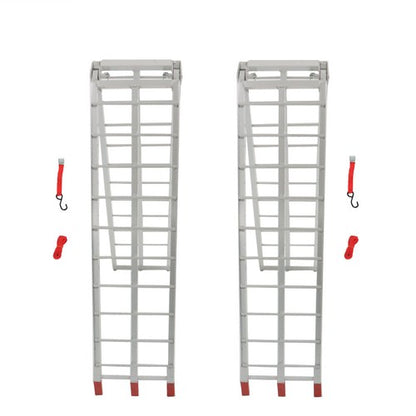 Solid Spare 2pcs UTV ATV 7.5' Aluminum Folding Loading Ramps For Truck Motorcycle Lawn Mower