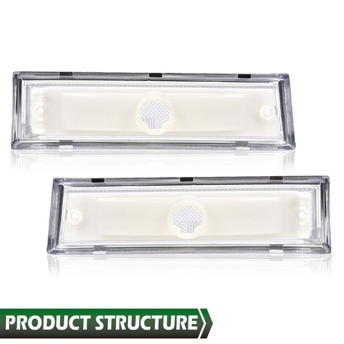 Solid Spare Pair Front Signal Side Marker Lights Clear Fit For 81-91 GMC Chevy Pickup Truck