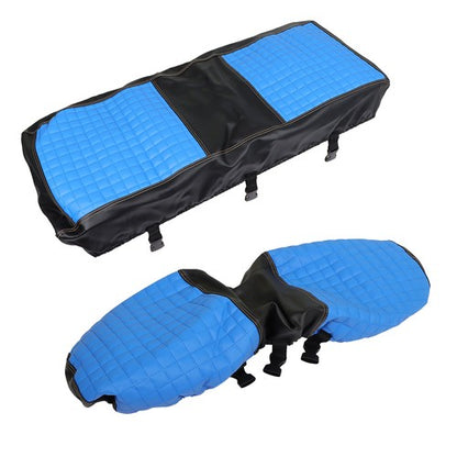 Solid Spare Fit For Golf CartsRear Seat Covers Kit No Staple Blue Color Universal Size