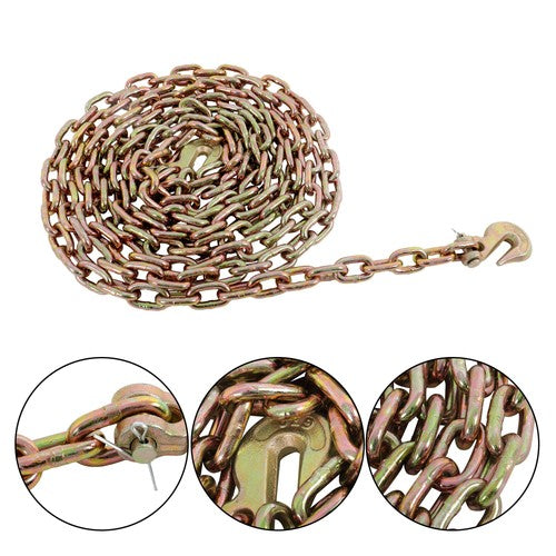 Solid Spare Tow Chain Binder Tie Down Flatbed Truck Trailer Chain 5/16" x 20' G70
