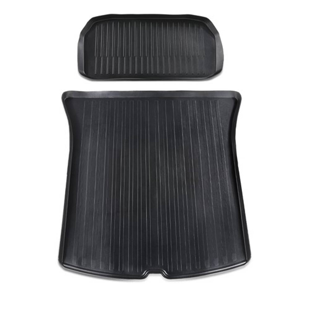 Solid Spare Fit For 20-24 Tesla Model Y TPE Front+Rear Trunk Mats Storage Cargo Liner