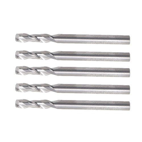 Solid Spare 5 Pack 1/8" Diameter 2 Flute 1/2" LOC 1-1/2" Overall Length Carbide End Mill