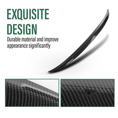 Solid Spare Fit For 2011-2016 BMW 5 Series F10 & M5 Rear Trunk Spoiler Carbon Fiber Look