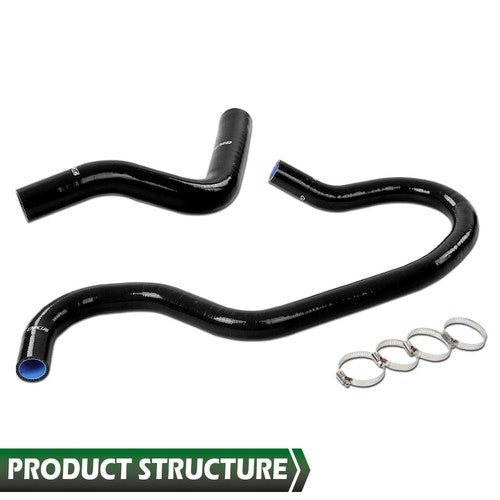 Solid Spare Fit For 99-2006 Chevy Silverado Upper Lower Radiator Coolant Hose Silicone Black