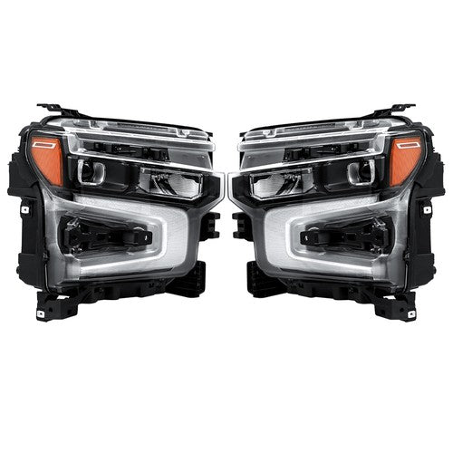 Solid Spare Headlights For Chevy Silverado 1500 ZR2 2022 2023 2024 Pair LED Left+Right Side
