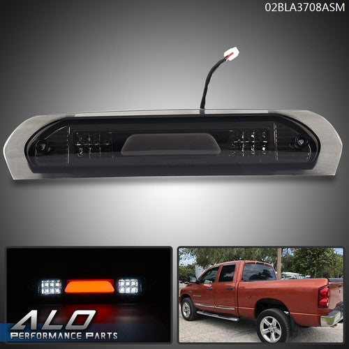Solid Spare Fit For 02-09 Dodge Ram 1500 2500 3500 Smoke LED 3rd Cargo Brake Lamp Light