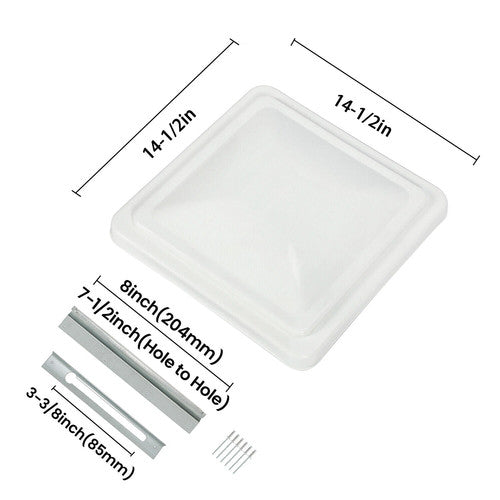Solid Spare 2 Pack RV Replacement Roof Vent Cover 14"X14" White Camper (Trailer) Vent Cover