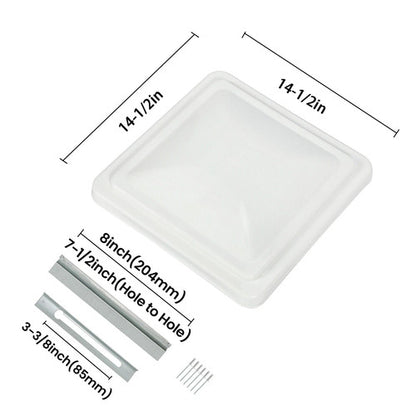 Solid Spare 2 Pack RV Replacement Roof Vent Cover 14"X14" White Camper (Trailer) Vent Cover