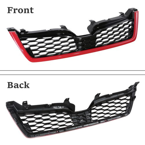 Fit 2014-2018 Subaru Forester STI-Style ABS Front Grille Bumper Grill w/Red Trim