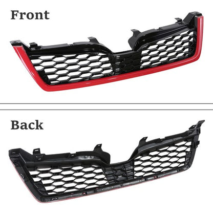 Fit 2014-2018 Subaru Forester STI-Style ABS Front Grille Bumper Grill w/Red Trim
