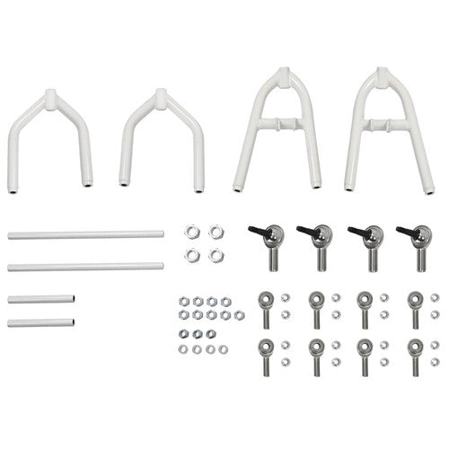 Solid Spare Front Control A-Arms +2+1 For Yamaha Banshee 350 YFZ 350 1987-2006 White+Silvery