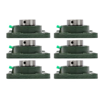 Solid Spare 6 Pcs UCF 208-24 Pillow Block Flange Mounted Bearing 1-1/2" Bore 4 Bolt