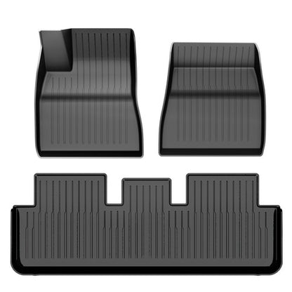 Solid Spare TPE Floor Mats Liners Fit For 2024-2025 Tesla Model 3 Highland All-Weather