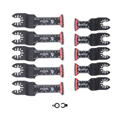 Solid Spare 10 PCS Oscillating Multitool Blades Kit Japanese Tooth Saw Blades Extra-Long