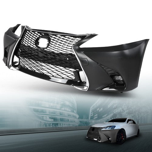 Solid Spare Front Bumper Kit Fit For 2006-2013 Lexus IS250 IS350 Conversion to GS F-Sport