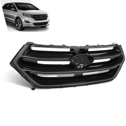 Solid Spare Front Bumper Upper Grille W/ Camera Hole Fit For 2015 2016 2017 2018 Ford Edge