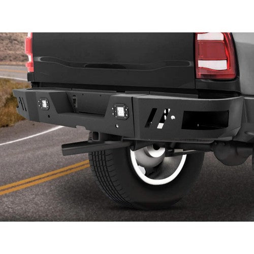 Solid Spare Rear Bumper Steel For 2010-2018 2019-2024 Ram 2500 3500 w/ LED lights Bolt Kits