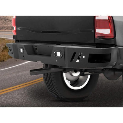 Solid Spare Rear Bumper Steel For 2010-2018 2019-2024 Ram 2500 3500 w/ LED lights Bolt Kits