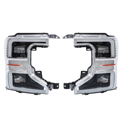 Solid Spare For Ford F250 F350 SuperDuty 2020-22 LH+RH Headlight Headlamp w/o Sport Package