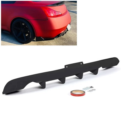 Solid Spare Rear Lower Bumper JDM Style Diffuser Lip For 03-07 Infiniti G35 2DR Coupe Black