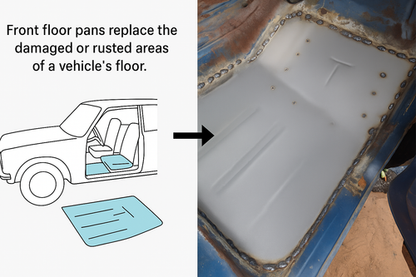 Solid Spare PAIR For 1967 1968 1979 FORD F100 F150 F250 F350 & BRONCO FRONT FLOOR PAN