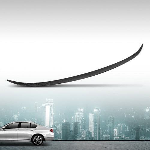 Solid Spare Fit For 11-16 BMW F10 5 Series 535i 528i Carbon Look M5 Style Trunk Spoiler Wing