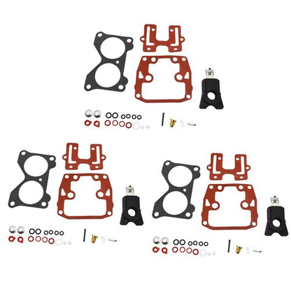 Solid Spare Fit For Johnson Evinrude V6 150 155 175 185 200 235 HP 3x Carburetor Rebuild Kit