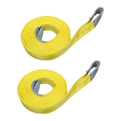 Solid Spare 2 Pack 20 Ft x 2 Inch Lift Sling Straps 9400 lbs Fracture Strength