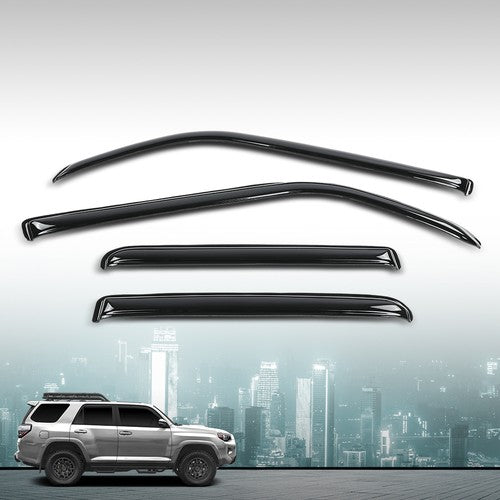 Solid Spare In-Channel Rain Guards Window Vent Visors Shade Fit For 10-24 Toyota 4Runner